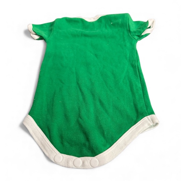 Green Baby Onesie with White Trim size 0-6 months - Picture 2 of 5